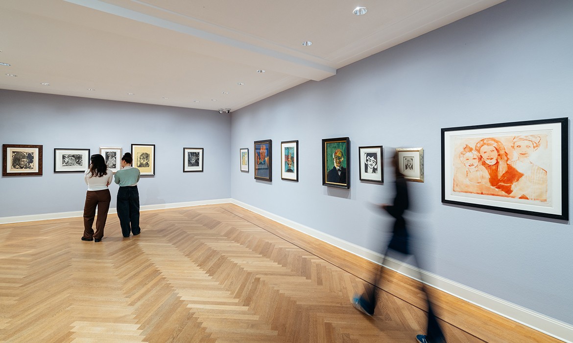 Kunstmuseum Pablo Picasso Münster; Innenraum mit Ausstellung „Brücke zur geistigen Welt – Meisterwerke des Expressionismus“