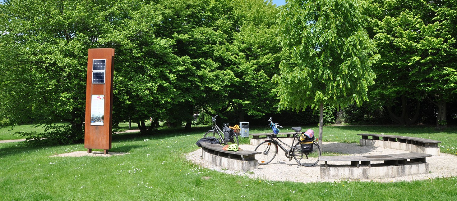 Station auf dem Global Goals Radweg