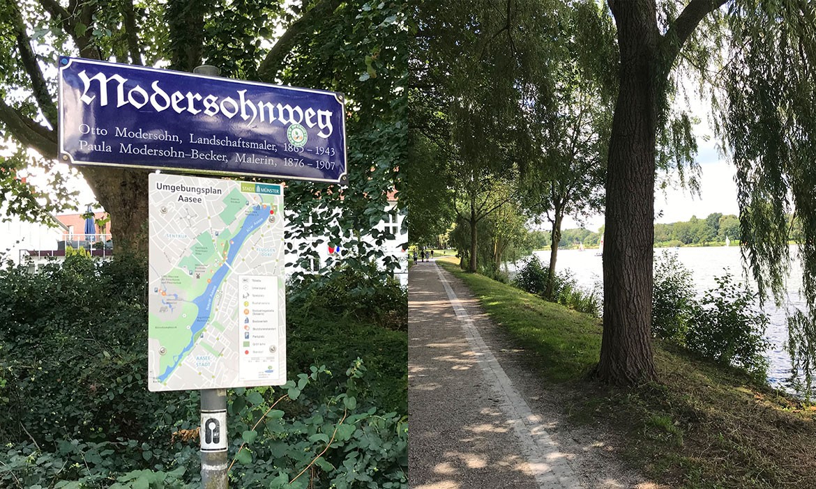 Weg am Aasee in Münster