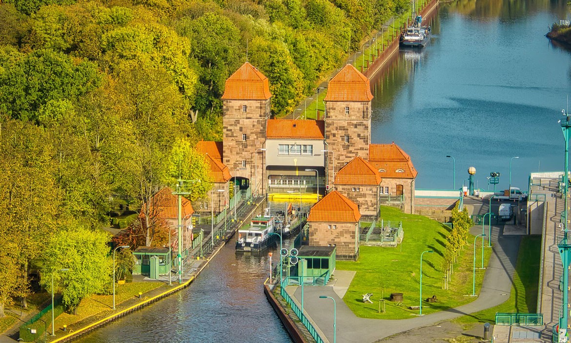 Die Alte Schleuse am Wasserstraßenkreuz Minden