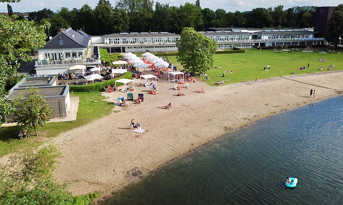 Das Strandbad Maschsee von oben