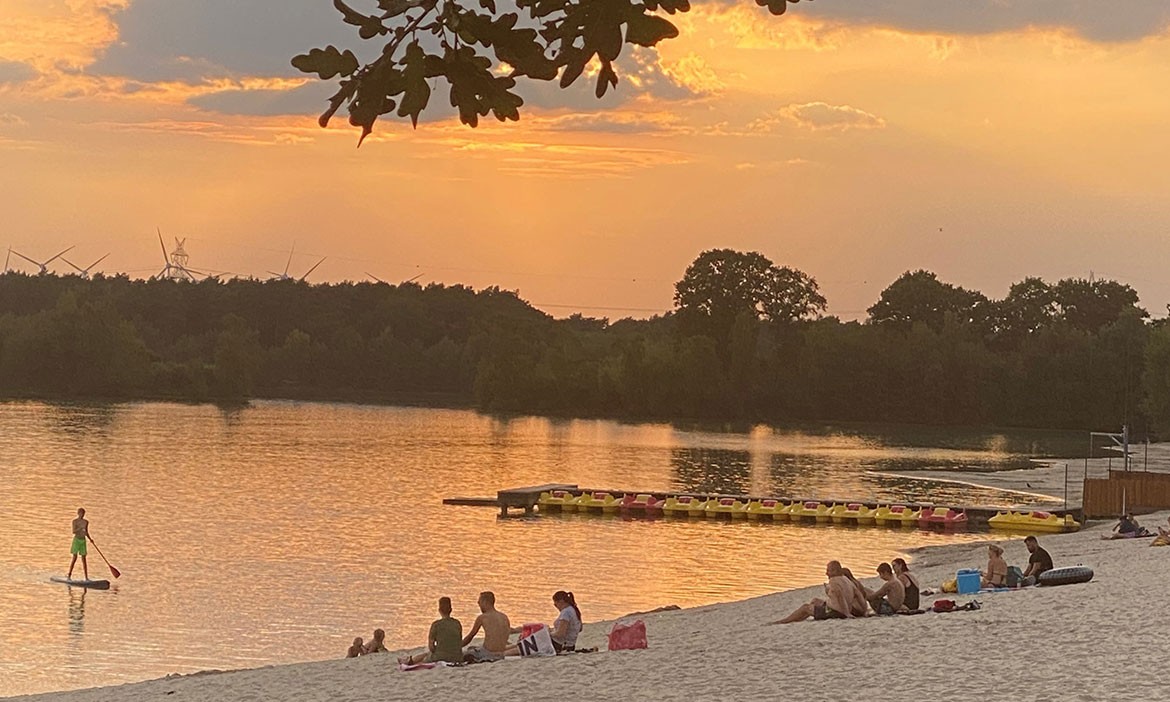 Der Dankernsee im Sonnenuntergang