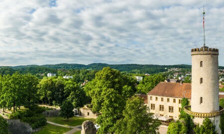 Panoramabild von der Sparrenburg Bielefeld im Teutoburger Wald