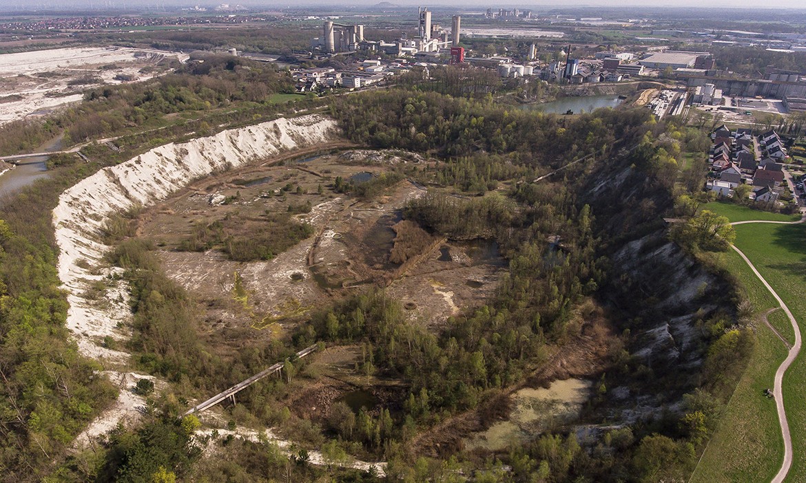 Die Mergelgrube im Gebiet Natura 2000 auf dem Natura Trail Hannover