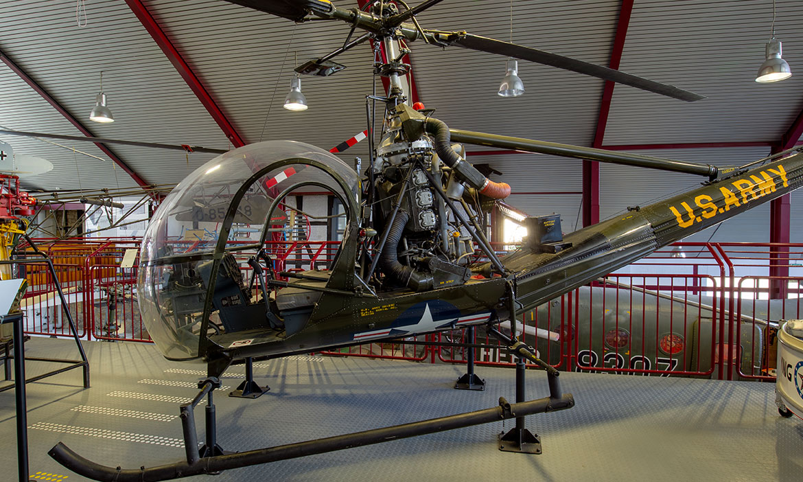 Hubschraubermuseum Bückeburg: Helikopter Hiller UH-12C (H-23C „Raven“)