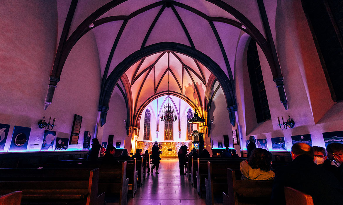 Nachtansichten Bielefeld: die Pauluskirche